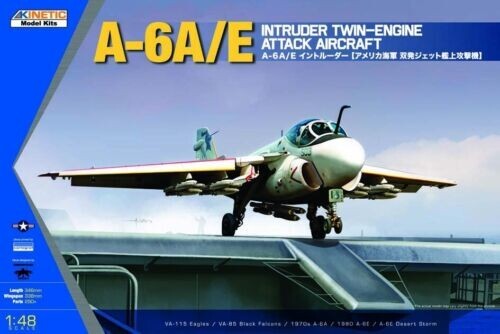 Kinetic 48034 1/48 A-6A/E Intruder Twin-engine Attack Aircraft Model Kit