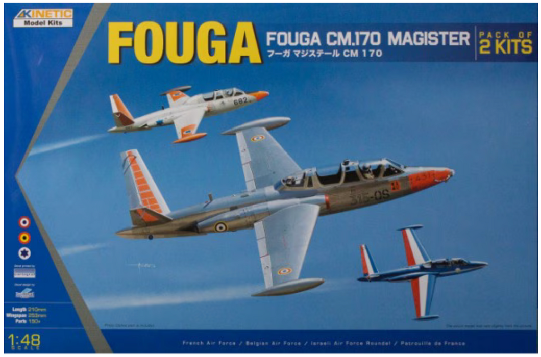 Kinetic 48051 1/48 Fouga CM.170 Magister 2-Pack Model Kit