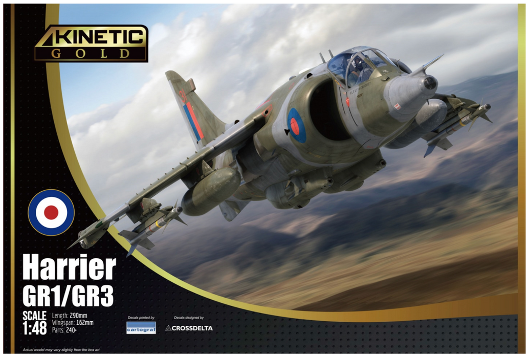 Kinetic 48060 1/48 Harrier GR1/GR3 Model Aircraft Kit