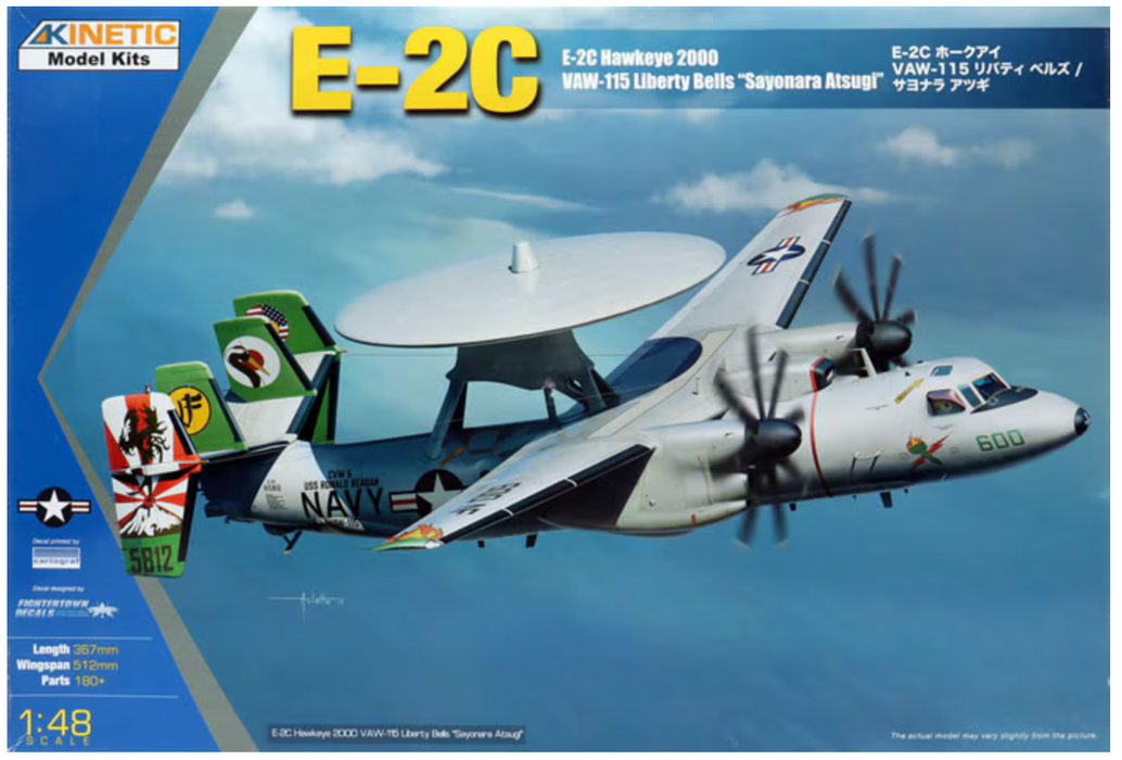Kinetic 48066 1/48 E-2C Hawkeye 2000 VAW-115 Liberty Bells Model Kit