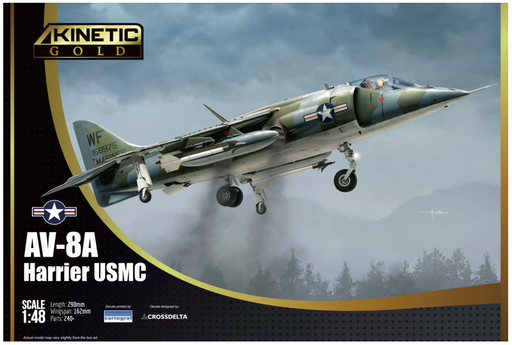 Kinetic 48072 1/48 AV-8A Harrier USMC Model Aircraft Kit