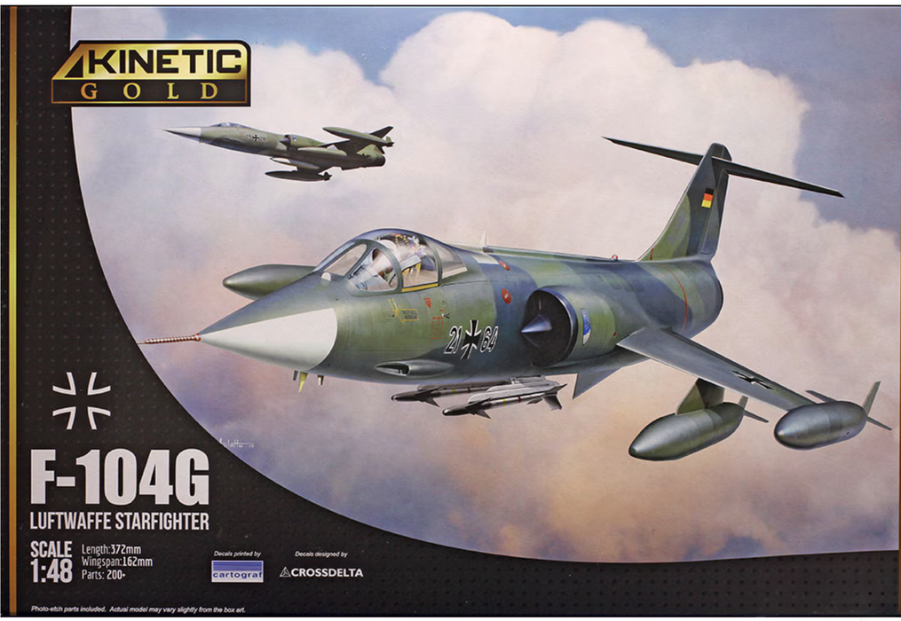 Kinetic 48083 1/48 F-104G Luftwaffe Starfighter Model Aircraft Kit