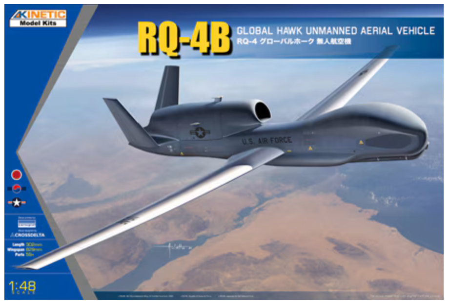 Kinetic 48084 1/48 RQ-4B Global Hawk Unmanned Aerial Vehicle Model Kit