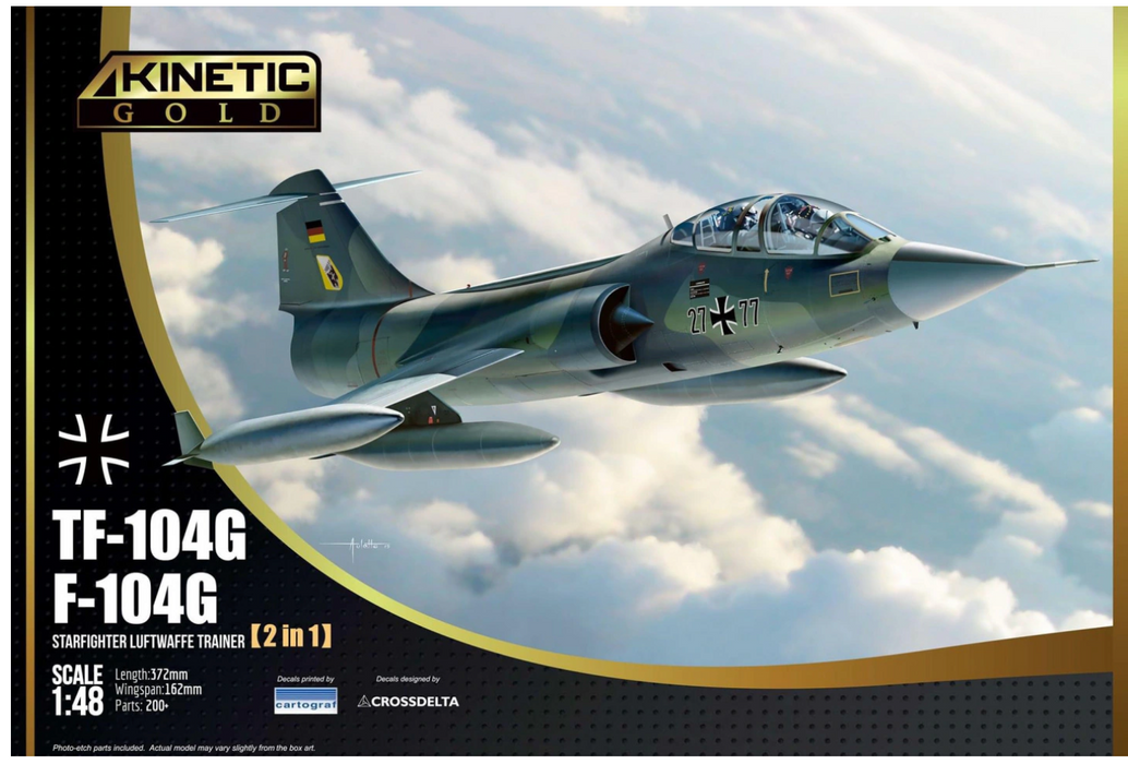 Kinetic 48089 1/48 Lockheed TF-104G Starfighter Luftwaffe Trainer Model Aircraft Kit