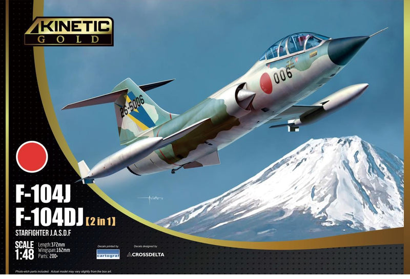 Kinetic 48092 1/48 F-104J F104DJ Starfighter J.A.S.D.F. Model Aircraft Kit