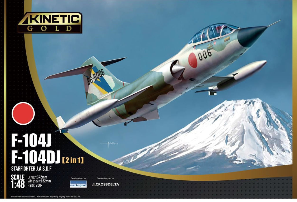 Kinetic 48092 1/48 F-104J F104DJ Starfighter J.A.S.D.F. Model Aircraft Kit
