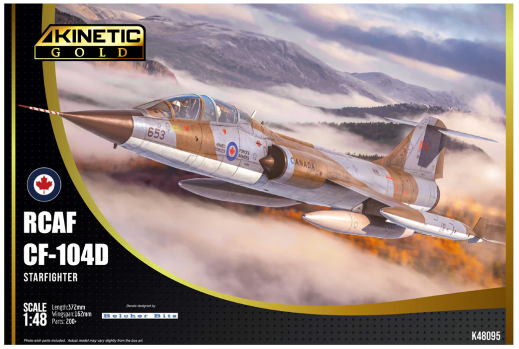 Kinetic 48095 1/48 CF-104D RCAF Starfighter Model Aircraft Kit