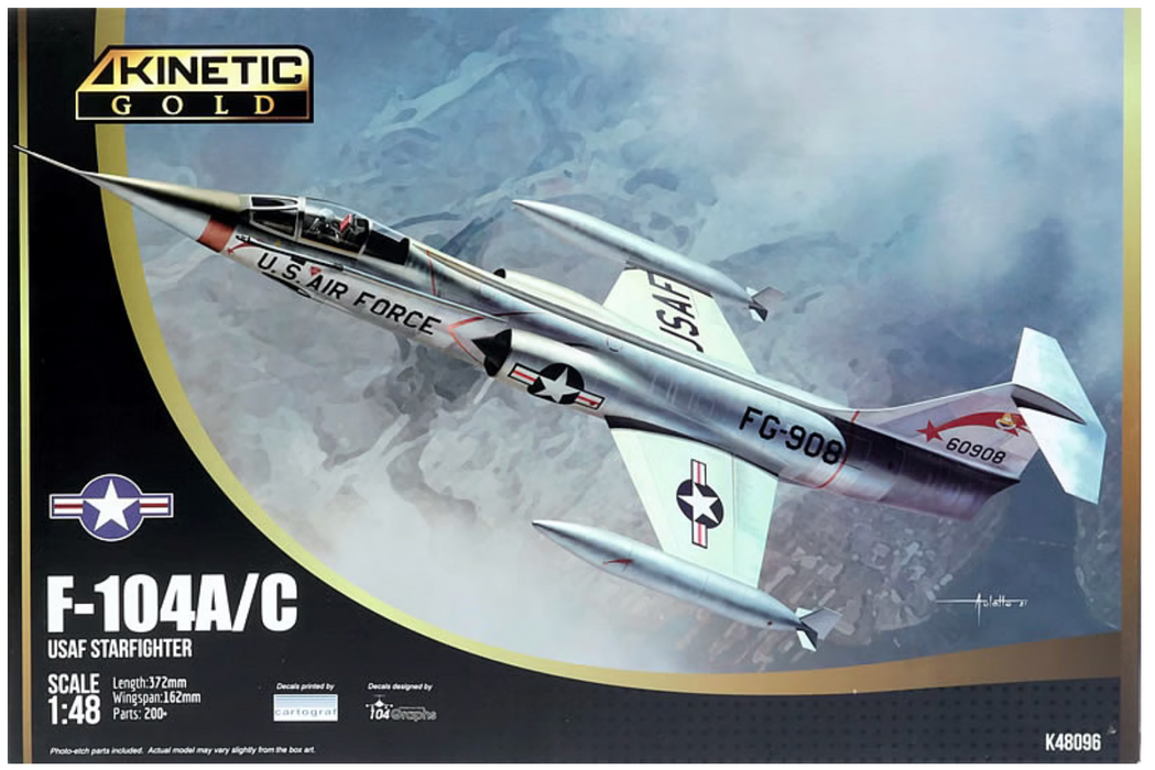 Kinetic 48096 1/48 USAF Starfighter F-104A/C Model Aircraft Kit
