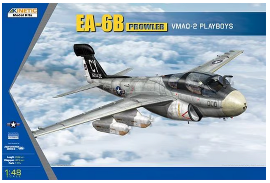 Kinetic 48112 1/48 EA-6B Prowler VMAQ-2 Playboys Model Aircraft Kit