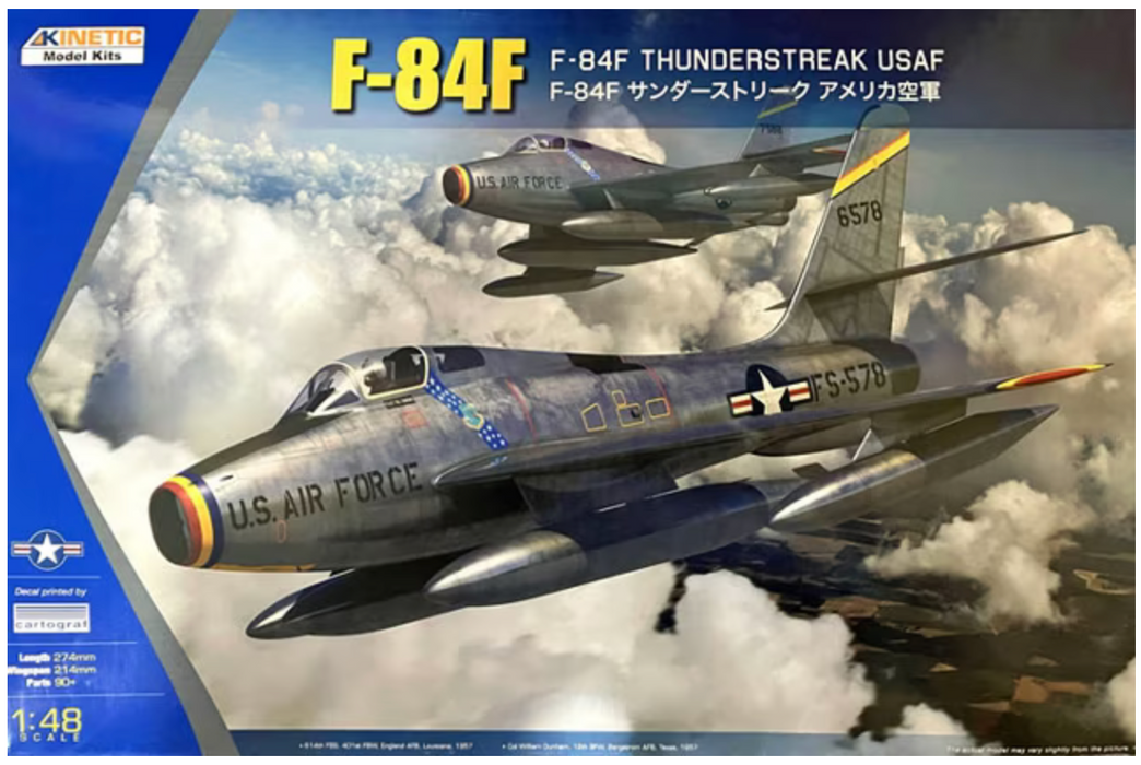 Kinetic 48113 1/48 F-84F Thunderstreak USAF Model Aircraft Kit