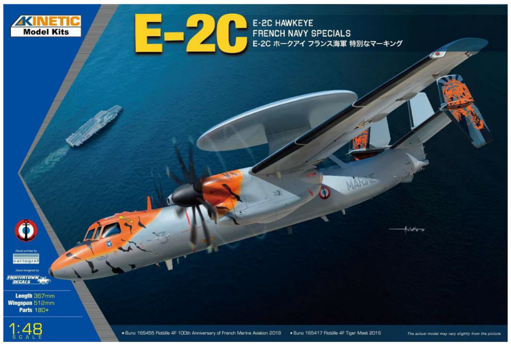Kinetic 48122 1/48 E-2C Hawkeye French Navy Model Aircraft Kit