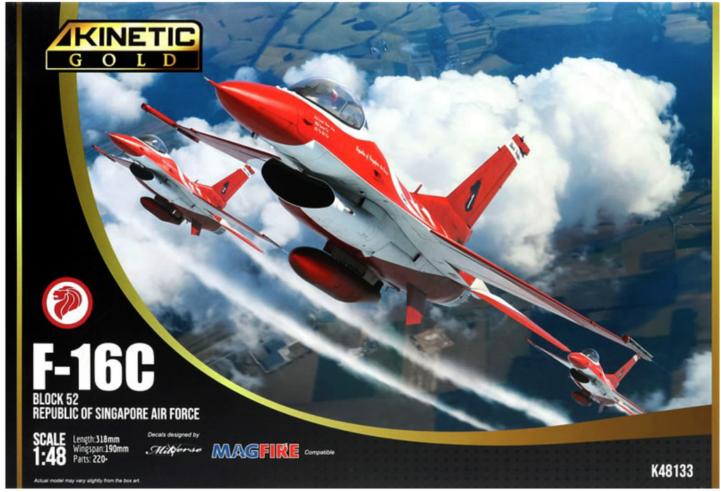 Kinetic 48133 1/48 F-16C Block 52 ‘Black Knights’ Model Aircraft Kit