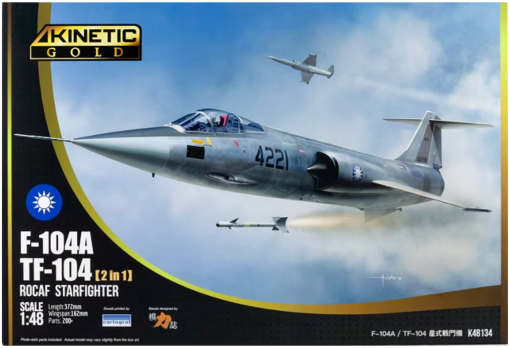 Kinetic 48134 1/48 ROCAF F-104A / TF-104 Starfighter Model Kit