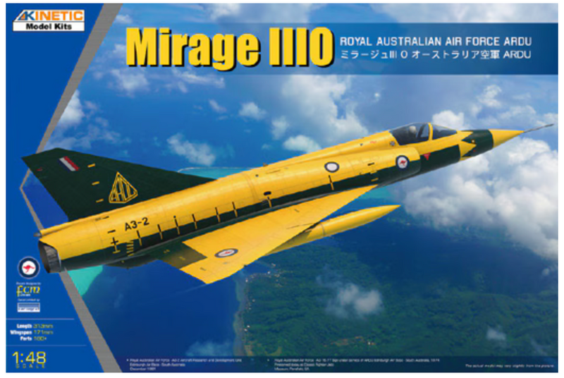Kinetic 48145 1/48 Mirage IIIO Royal Australian Air Force ARDU Model Aircraft Kit