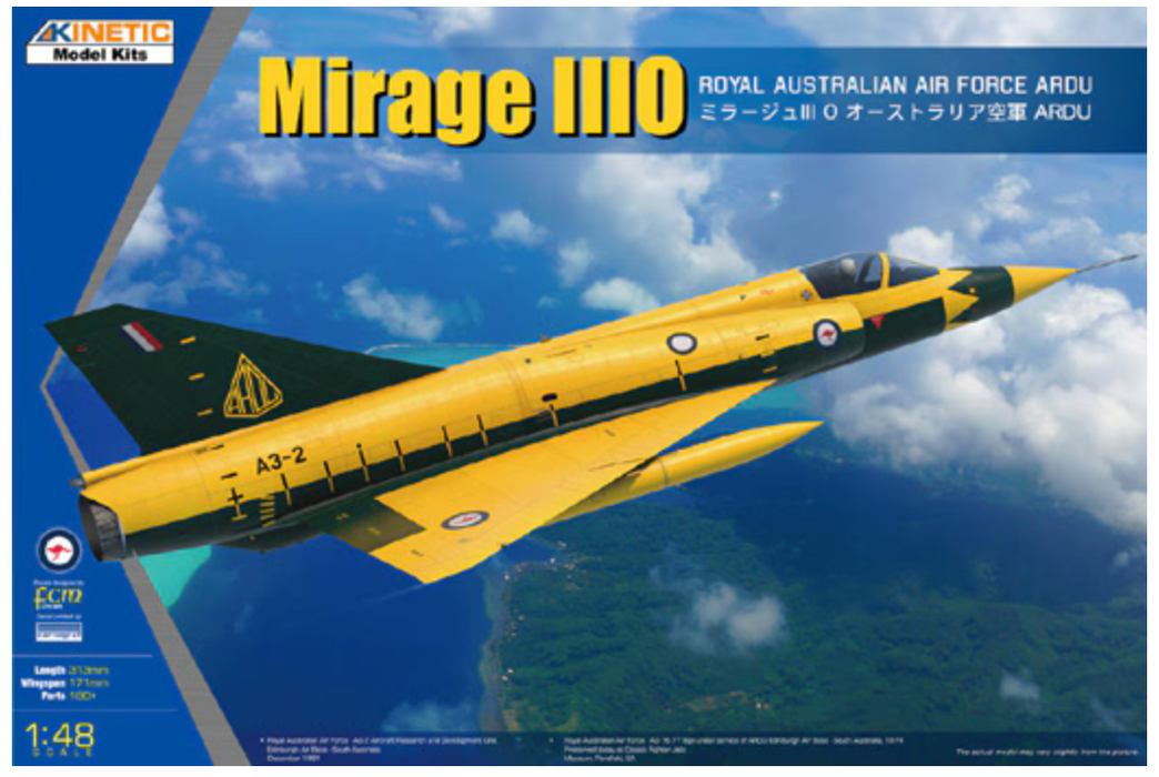 Kinetic 48145 1/48 Mirage IIIO Royal Australian Air Force ARDU Model Aircraft Kit