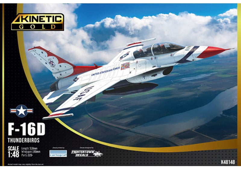 Kinetic 48148 1/48 F-16D Viper “Thunderbirds” Model Aircraft Kit