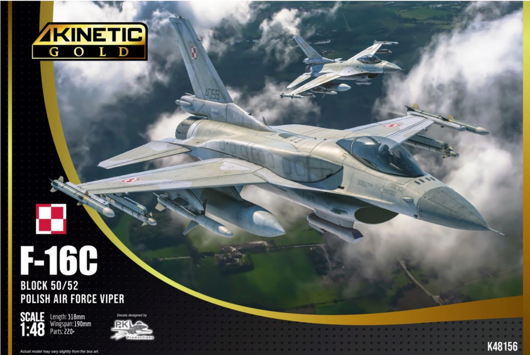 Kinetic 48156 1/48 F-16C Block 52 Viper Polish Air Force Model Aircraft Kit