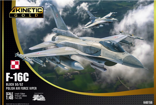Kinetic 48156 1/48 F-16C Block 52 Viper Polish Air Force Model Aircraft Kit
