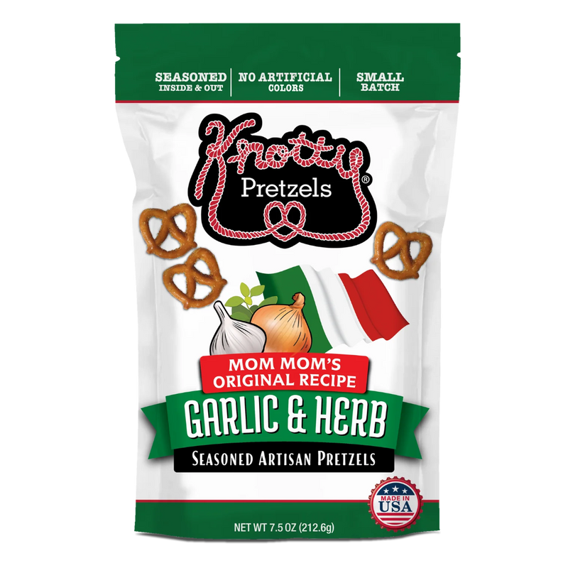 Knotty Pretzels Garlic Herb 7.5oz