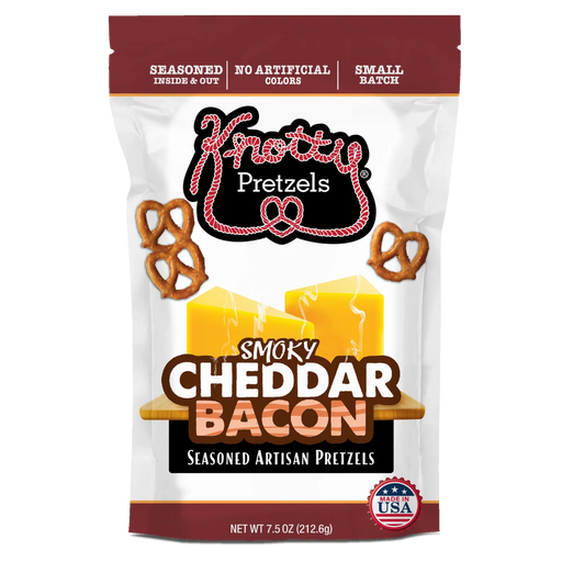 Knotty Pretzels Smokey Cheddar Bacon 7.5oz