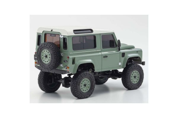 Kyosho 32527GR Mini-Z MX-01 4x4 Readyset Land Rover Defender 90 Heritage Grasmere Green / Alaska White