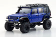 Kyosho 32528MB Mini-Z MX-01 4x4 Readyset Jeep Wrangler Unlimited Rubicon w/Accessory Parts, Ocean Blue Metallic
