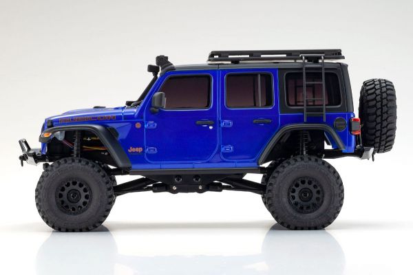 Kyosho 32528MB Mini-Z MX-01 4x4 Readyset Jeep Wrangler Unlimited Rubicon w/Accessory Parts, Ocean Blue Metallic
