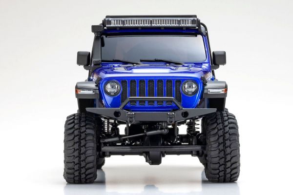 Kyosho 32528MB Mini-Z MX-01 4x4 Readyset Jeep Wrangler Unlimited Rubicon w/Accessory Parts, Ocean Blue Metallic