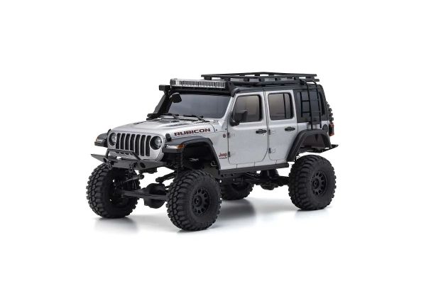 Kyosho 32528S Mini-Z MX-01 4x4 Readyset Jeep Wrangler Unlimited Rubicon with Accessory Parts, Billet Silver