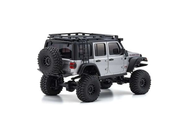 Kyosho 32528S Mini-Z MX-01 4x4 Readyset Jeep Wrangler Unlimited Rubicon with Accessory Parts, Billet Silver