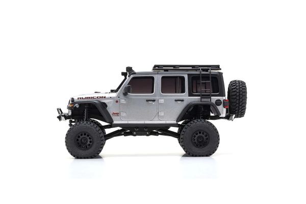 Kyosho 32528S Mini-Z MX-01 4x4 Readyset Jeep Wrangler Unlimited Rubicon with Accessory Parts, Billet Silver
