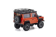 Kyosho 32531MO Mini-Z MX-01 4x4 Readyset Land Rover Defender 90 Adventure Phoenix Orange/Santorini Black
