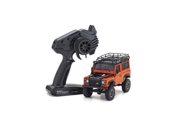 Kyosho 32531MO Mini-Z MX-01 4x4 Readyset Land Rover Defender 90 Adventure Phoenix Orange/Santorini Black