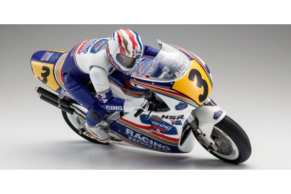 Kyosho 34932B 1/8 EP Honda NSR500 1991 Motorcycle Kit with Hanging on Racer