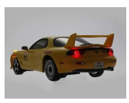 Kyosho 66603L First Mini-Z Initial D Mazda RX-7 FD3S - Yellow