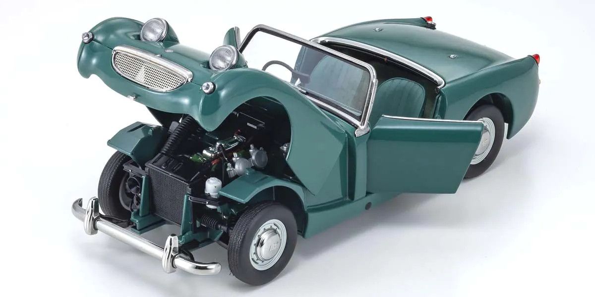 Kyosho Diecast KS08953LG 1/18 Scale Austin Healey Sprite, Leaf Green