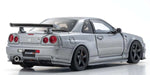 Kyosho Diecast KSR43106GR 1/43 Scale Nissan Skyline GT-R R34 NISMO Grand Touring  (Gray)