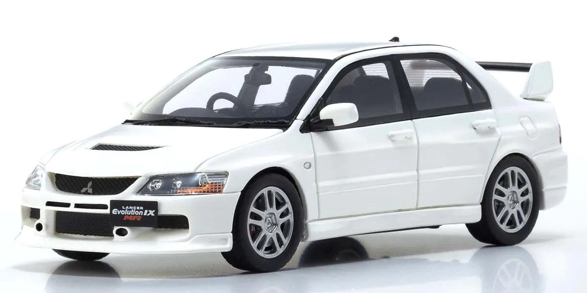 Kyosho Diecast KSR43111W 1/43 Scale Mitsubishi Lancer Evolution IX MR, White