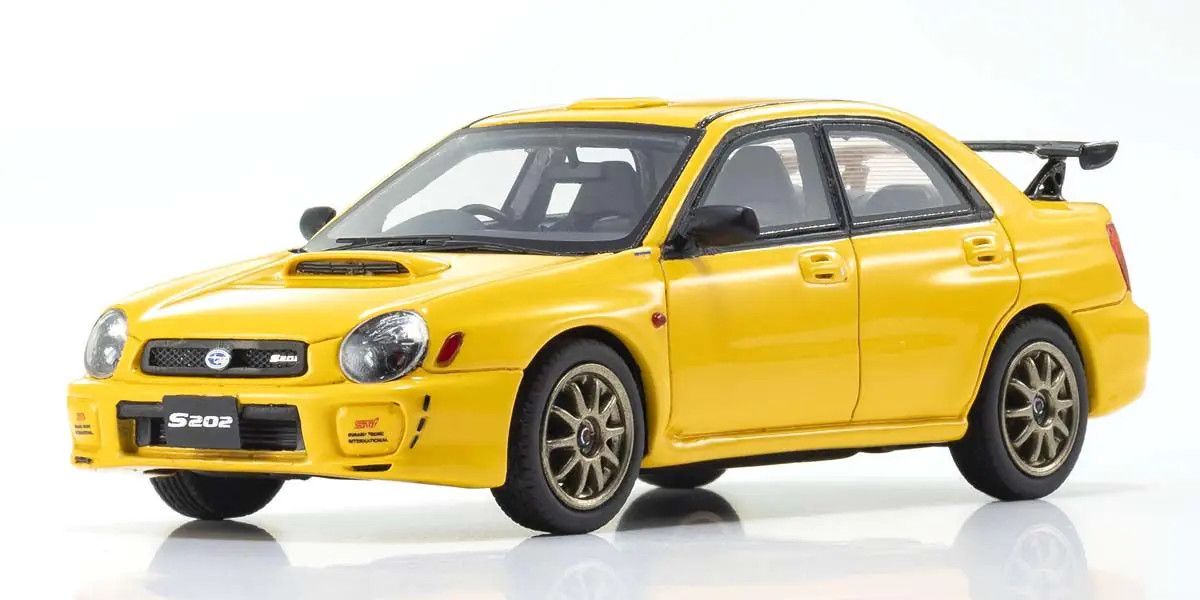 Kyosho Diecast KSR43118Y 1/43 Subaru Impreza S202 Yellow