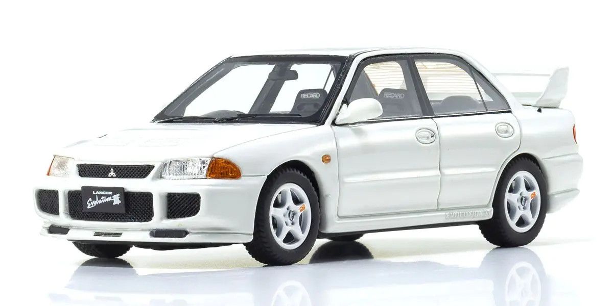 Kyosho Diecast KSR43120W 1/43 Mitsubishi Lancer Evolution III White