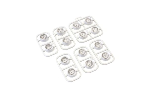 Kyosho MDH100W White Multi Offset Wheel Set for Mini-Z AWD (14 Pieces)
