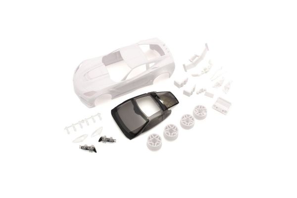 Kyosho MZN196 Corvette ZR1 White Body Set with Wheels