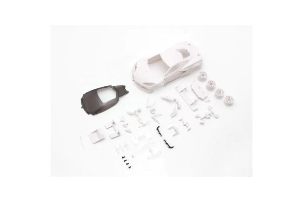 Kyosho MZN215 Chevrolet Corvette C8.R White Body Set with Wheels for RWD