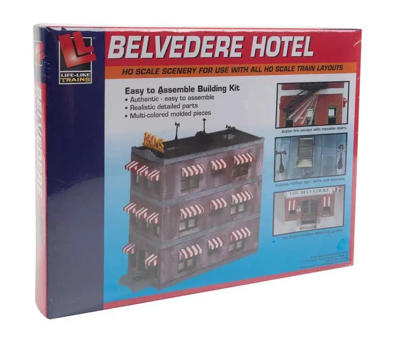 Life-Like 433-1339 HO Scale Belvedere Downtown Hotel Structure Kit