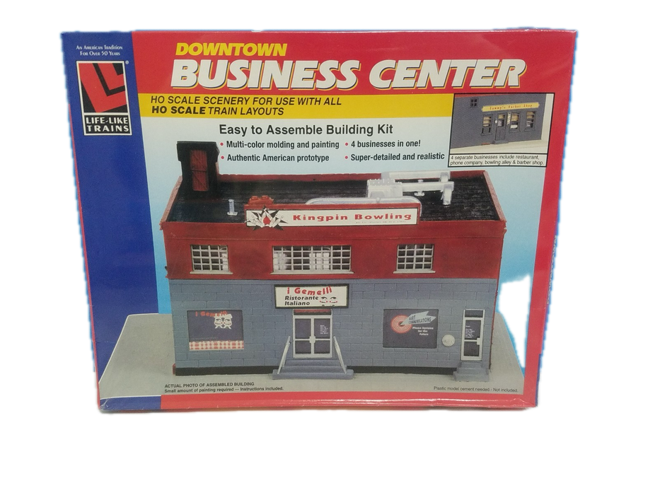 Life-Like 433-1373 HO Scale Downtown Business Center Structure Kit
