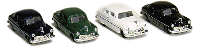 Life-Like SceneMaster 1653 HO Scale Vintage 1950's Coupe Cars
