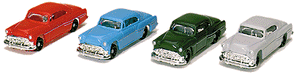 Life-Like SceneMaster 1658 HO Scale Vintage 1950's American Automobiles