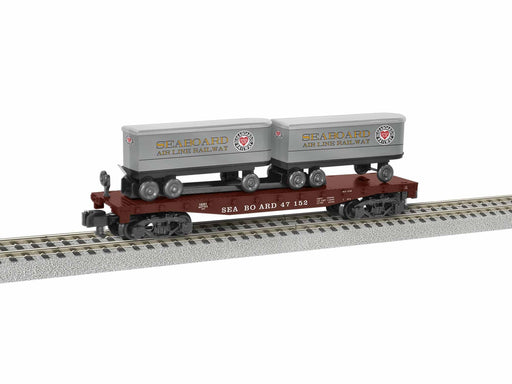 Lionel 1919261 S Gauge American Flyer Seaboard 47152 TOFC Flatcar with Trailers