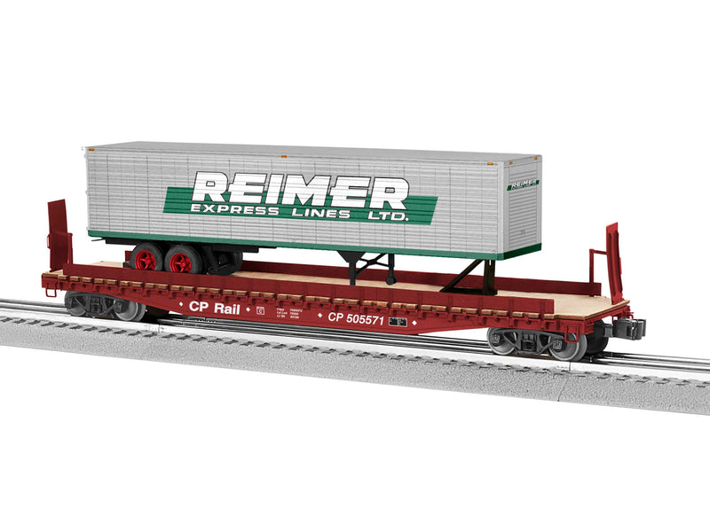 Lionel 2326380 O Gauge 50' TOFC CP Flatcar with Reimer Trailer