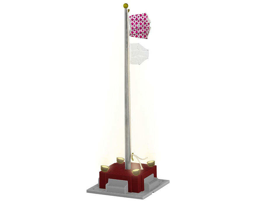 Lionel 2329270 O Gauge Illuminated Prankster Flagpole (Plug-Expand-Play)